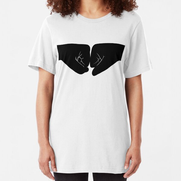 Black Fist Bump Patriot Flag Series Slim Fit T-Shirt