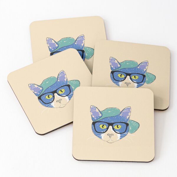 Item preview, Funny Face Masks Cat With Glasses designed and sold by ravishdesigns.
