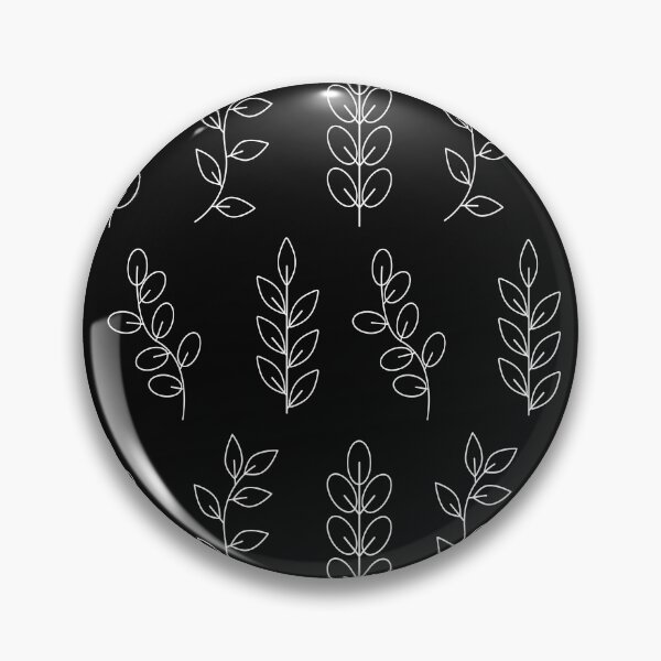 Item preview, White Leaves Pattern with Black Background designed and sold by irisuniverse.