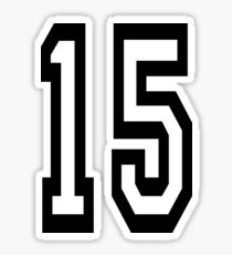 15, TEAM SPORTS, NUMBER 15, FIFTEEN, FIFTEENTH, Competition, Sticker
