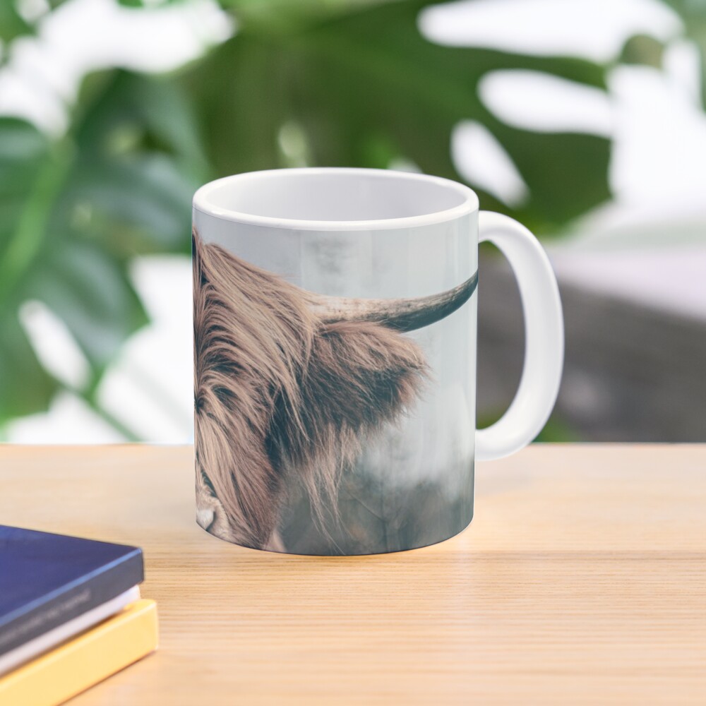 Cow With Long Hair Over Its Face Coffee Mug by John Short - Pixels