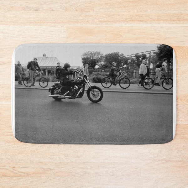 Item preview, motorbike vs bicycles designed and sold by Perggals© - Stacey Turner.