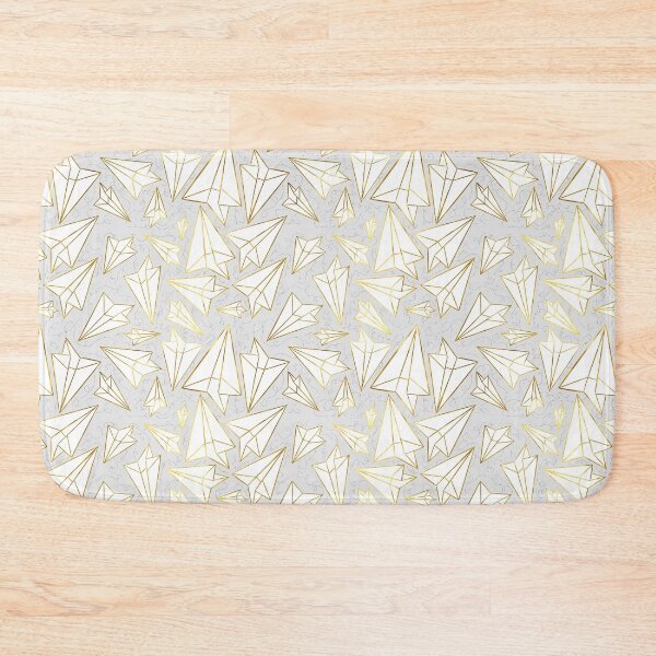 Item preview, Paper Airplanes Gold Grey designed and sold by Beth Thompson.