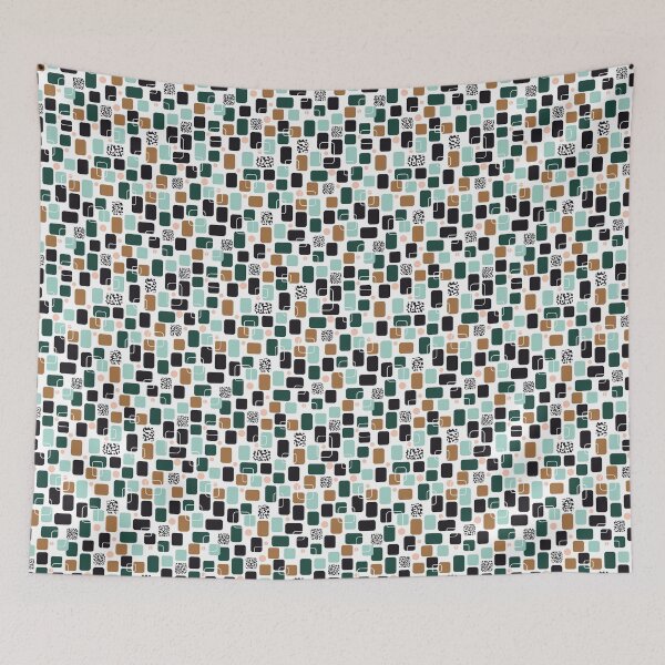 Aperçu de l'œuvre Rectangles en vert, bronze et noir créée et vendue par colorofmagic.
