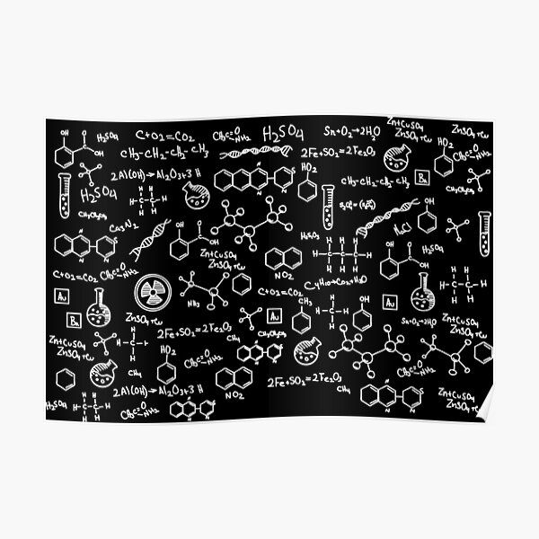 Patrón de química de la ciencia Póster