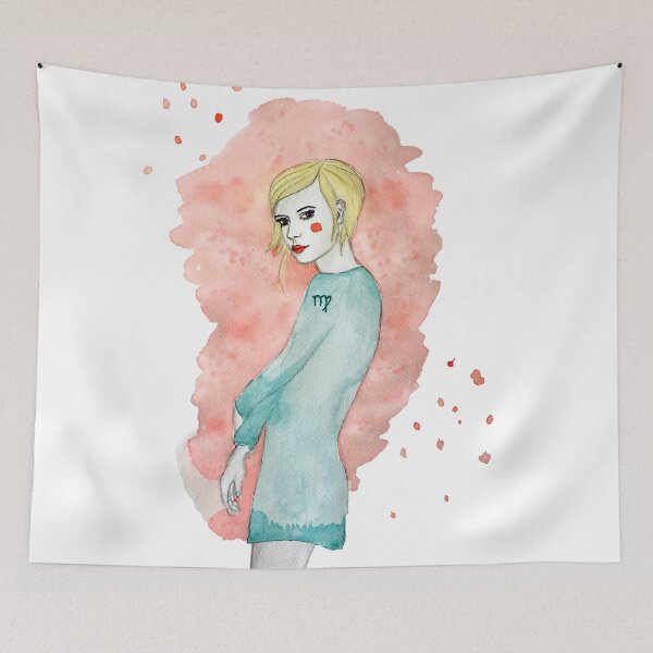 Item preview, Zodiac Series - Virgo, watercolor fantasy woman portrait  designed and sold by artsome-design.
