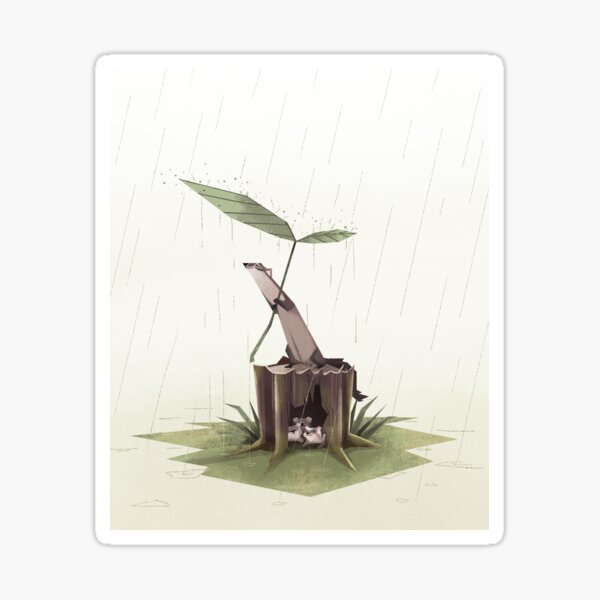 Ferrets in the rain Sticker