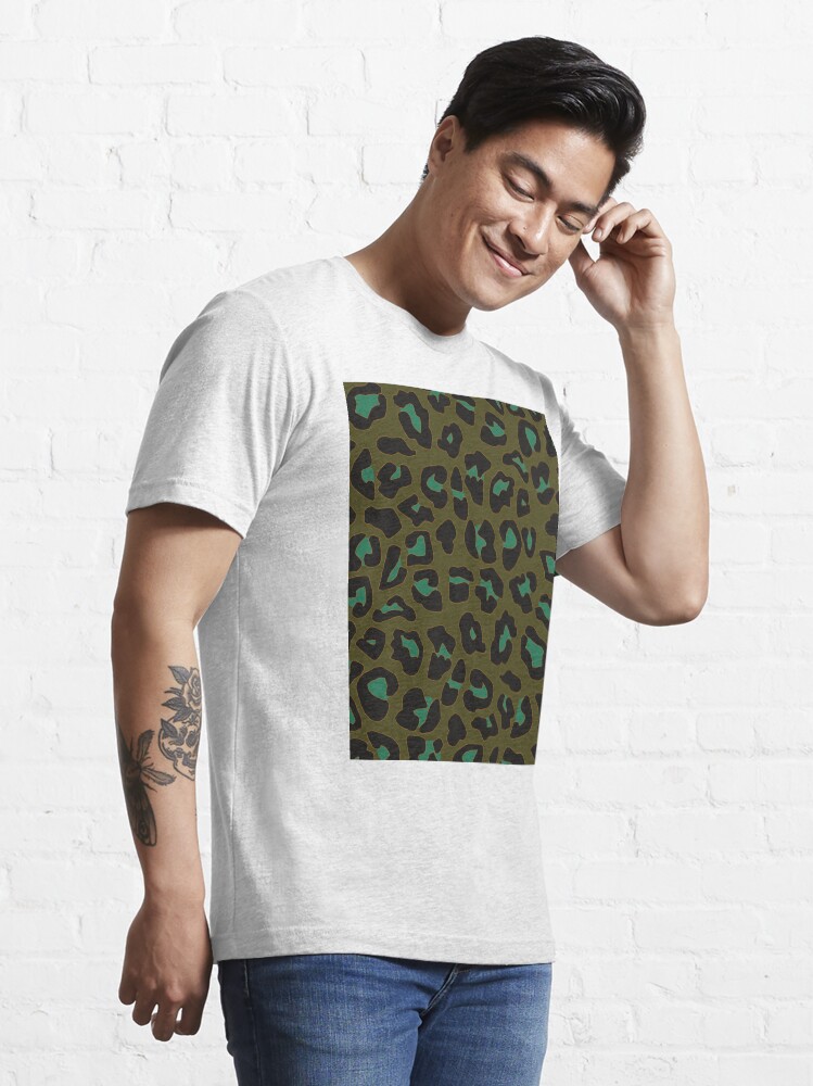 Olive green printed t shirt cheap