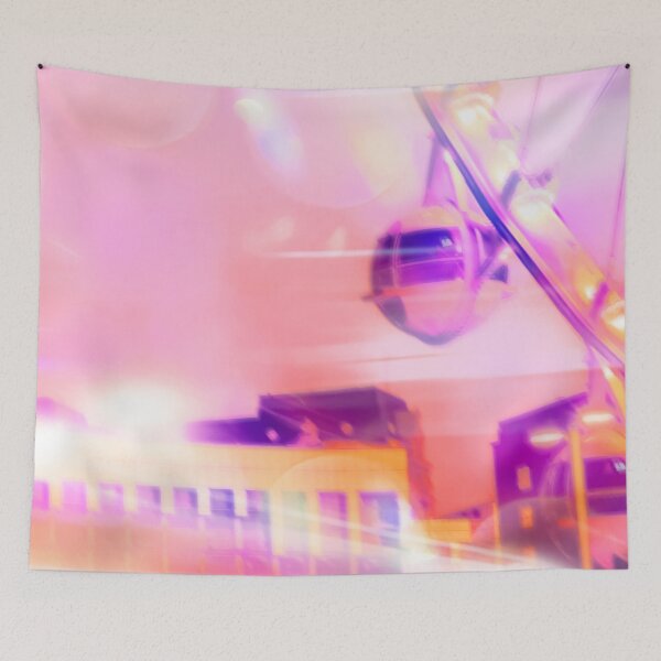 Item preview, Ferris wheel and modern building with night light bokeh at Las Vegas, USA designed and sold by Mrvell.