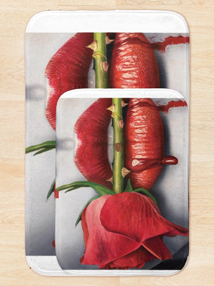 Thumbnail 5 of 6, Bath Mat, BLOOD ROSE designed and sold by gadgetworld.