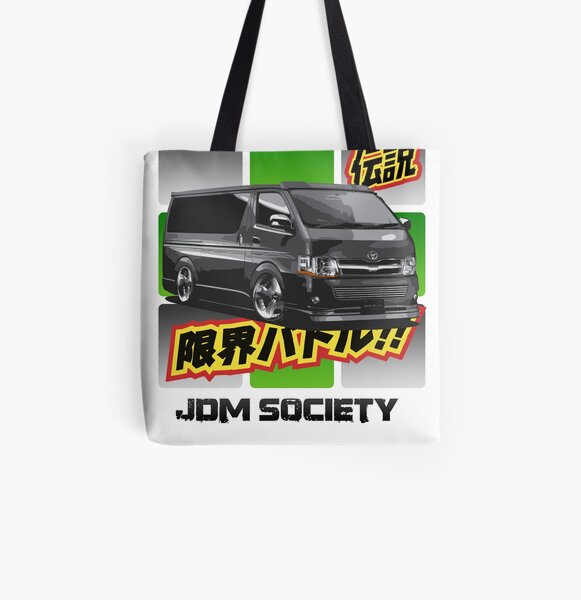 Hiace VIP - Black All Over Print Tote Bag