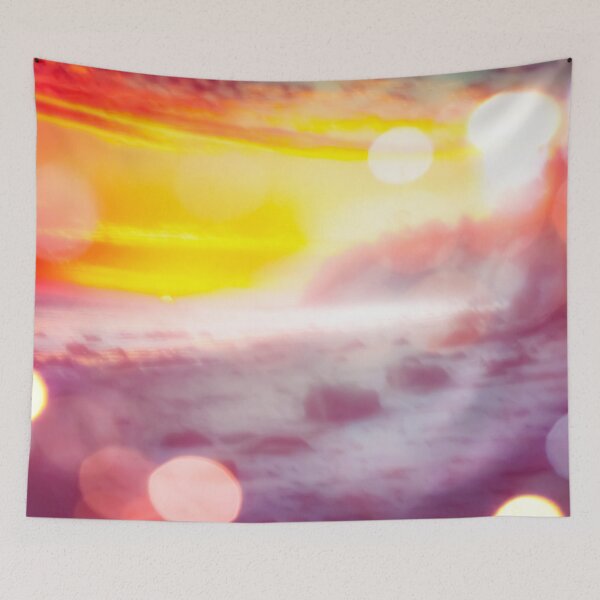 Item preview, sunset sky at the beach in summer with bokeh light abstract designed and sold by Mrvell.