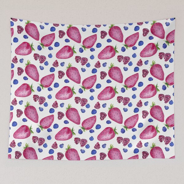 Item preview, Watercolor Berries Pattern designed and sold by Alisha Watercolors.