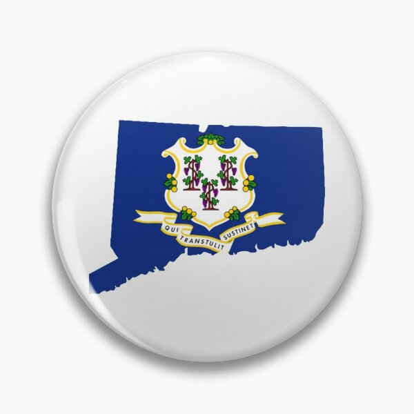 Item preview, Connecticut flag map designed and sold by marosharaf.