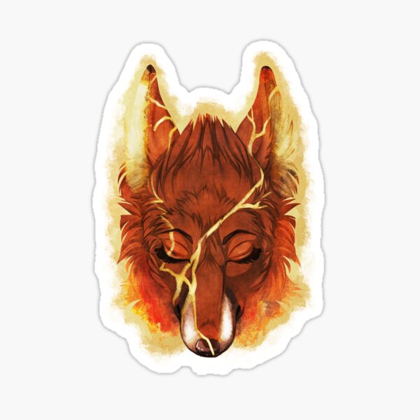 Kintsukuroi Fox Sticker