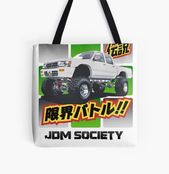 1992 Hilux Double Cab with Lift Kit All Over Print Tote Bag