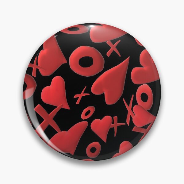 Item preview, Floating Love. Red Hearts, Xs and Os.  (Black Background) designed and sold by ArtByLM.