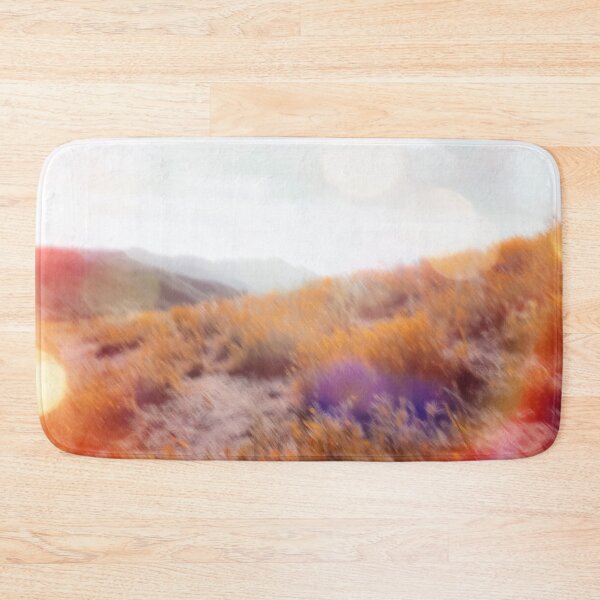 Item preview, yellow flower field on the mountain with summer light bokeh abstract designed and sold by Mrvell.