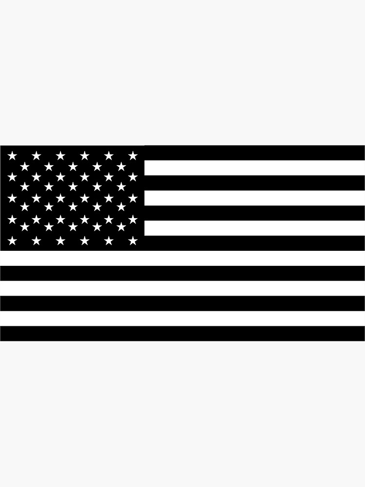 American Flag. STARS & STRIPES, USA, America, Black on white. by TOMSREDBUBBLE