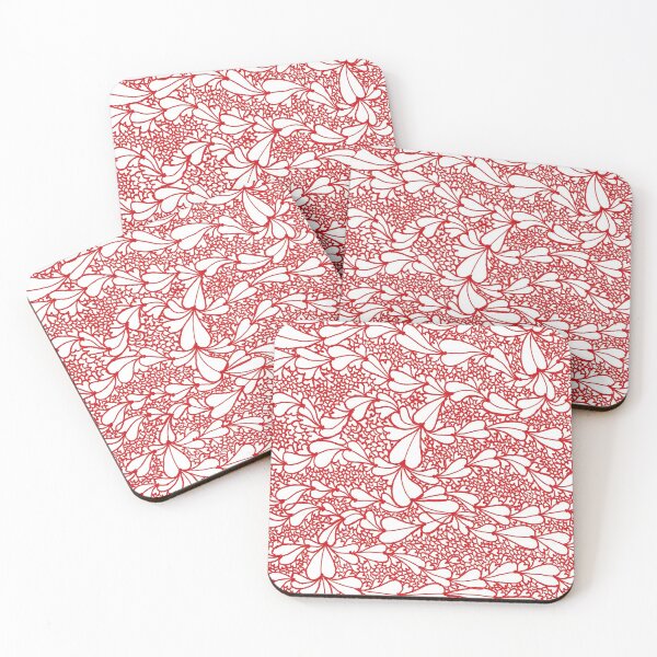 Item preview, Hearts Line Geometry Design Red Drawing Art designed and sold by Krystian Stafford.
