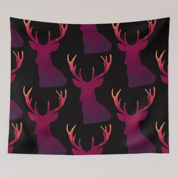 Item preview, Deep Rich Colours Deer Stag Pattern  designed and sold by RosalieReeves.