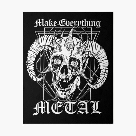 FACEBONES: Make Everything Metal Art Board Print