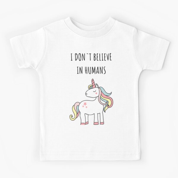 Niños Chicos Chicas más importante creer en mí mismo gracioso UNICORNIO T-Shirt