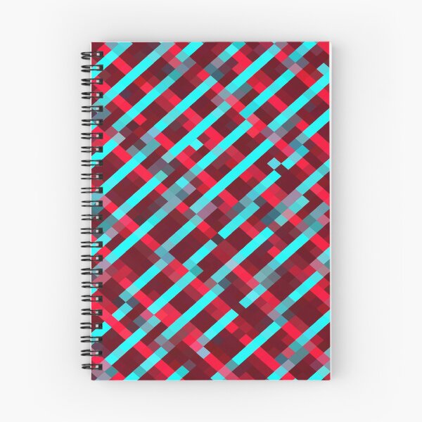 Item preview, geometric pixel square pattern abstract background in red blue designed and sold by Mrvell.