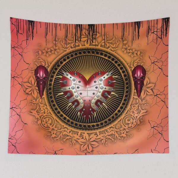 Item preview, Awesome dark heart with skulls designed and sold by nicky2342.