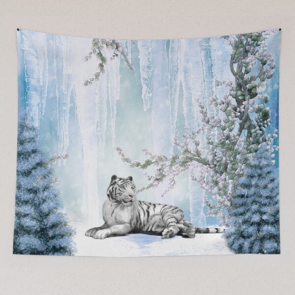 Item preview, Snow tiger in a winter landscape designed and sold by nicky2342.