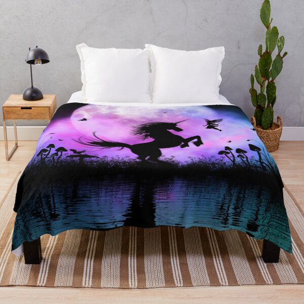 Item preview, Wonderful unicorn with fairy in the night designed and sold by nicky2342.
