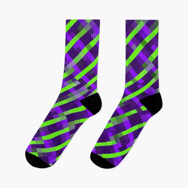 Item preview, geometric pixel square pattern abstract background in purple green designed and sold by Mrvell.