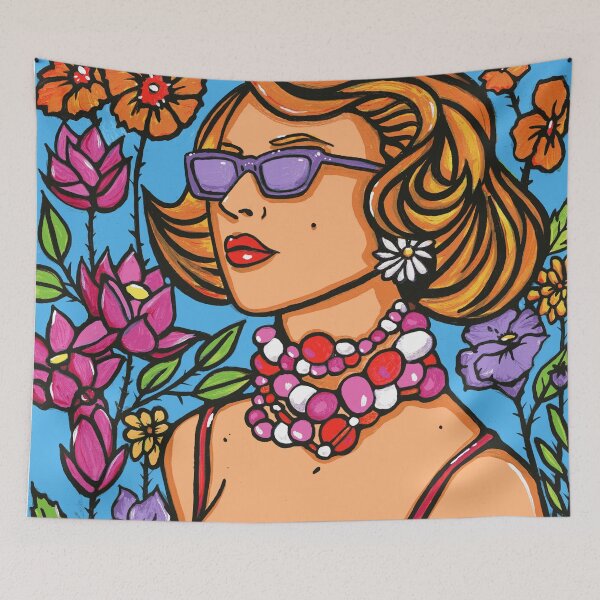 Item preview, Flowers with thorns POP art Comic by Cristina Galvez designed and sold by Cristina Galvez Viana.