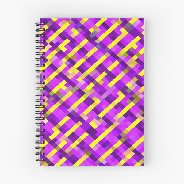 Item preview, geometric pixel square pattern abstract background in pink purple yellow designed and sold by Mrvell.
