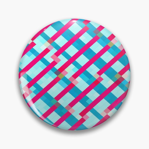 Item preview, geometric pixel square pattern abstract background in blue pink designed and sold by Mrvell.