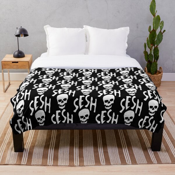 TEAM SESH WHITE LOGO Throw Blanket