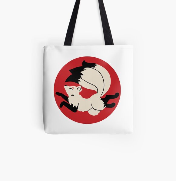 Three-Tailed Kitsune All Over Print Tote Bag