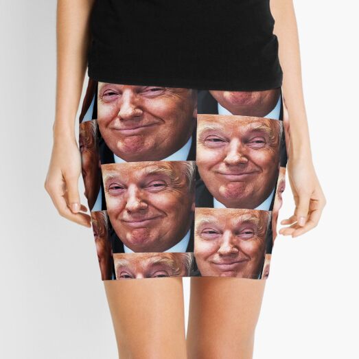 Funny Trump Face Mask - Donald Trump Smile Face Mini Skirt