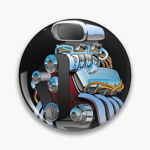 Item preview, Hot rod race car engine cartoon designed and sold by hobrath.