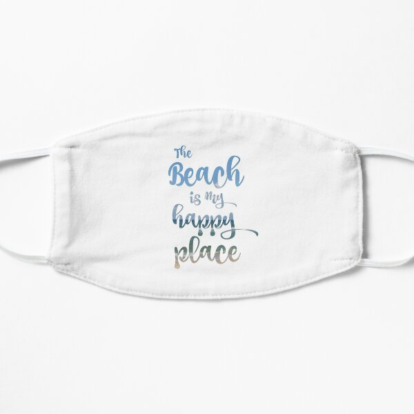 Beach Happy Place Typography Flat Mask
