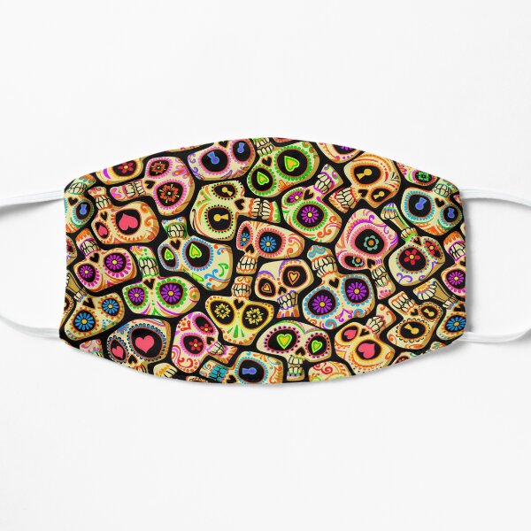 Calaveras del Día de los Muertos. Flat Mask