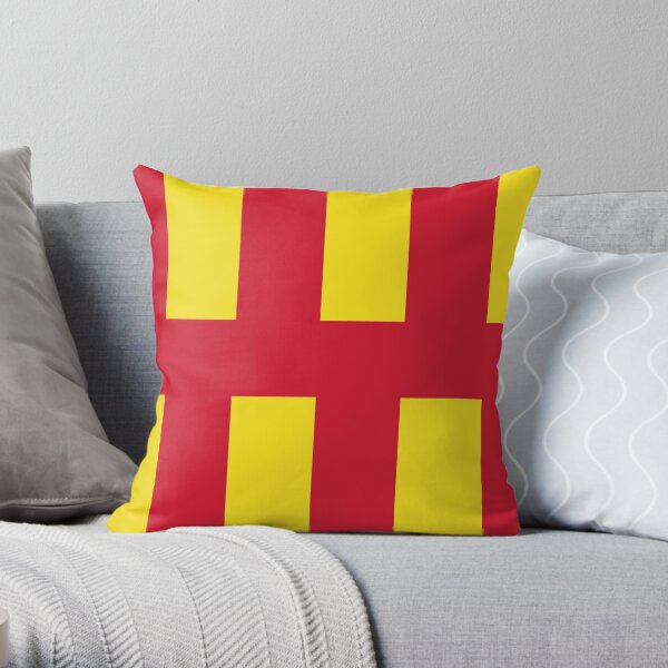 Northumberland flag Throw Pillow