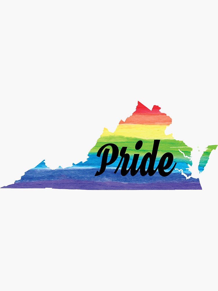 Gay Pride Flag Virginia Lgbt Month Lesbian Bisexual Sticker By Matt76c Redbubble 