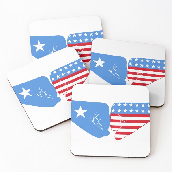 Item preview, Somalia & USA Fist Bump Patriot Flag Series designed and sold by Carbon-Fibre Media.