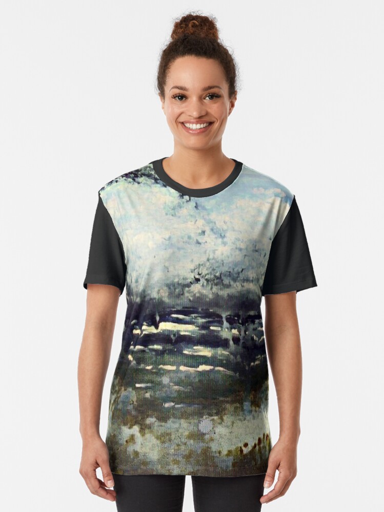 Alternate view of Holiday Dreaming 32 designed and created by (c) Janet Watson Art Graphic T-Shirt