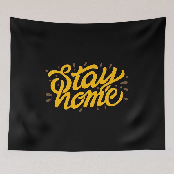 Item preview, Stay Home - Corona Slogan Face Mask designed and sold by Sebastian Stadler.