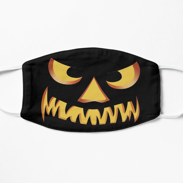 Kürbisgesicht für Halloween 2 Flache Maske