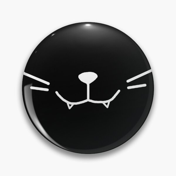 Aperçu de l'œuvre Masque de visage Dark Happy Kitty créée et vendue par ProfCatPardus.