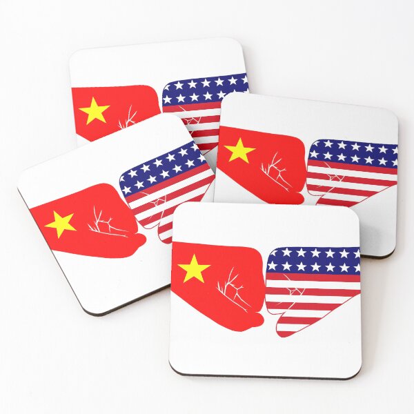 Item preview, Vietnam & USA Fist Bump Patriot Flag Series designed and sold by Carbon-Fibre Media.