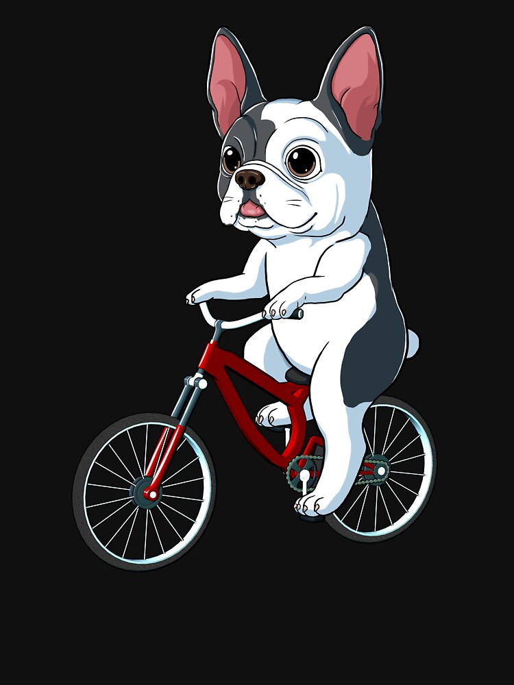 “French Bulldog on a Bicycle” T-shirt by alwe-designs | Redbubble